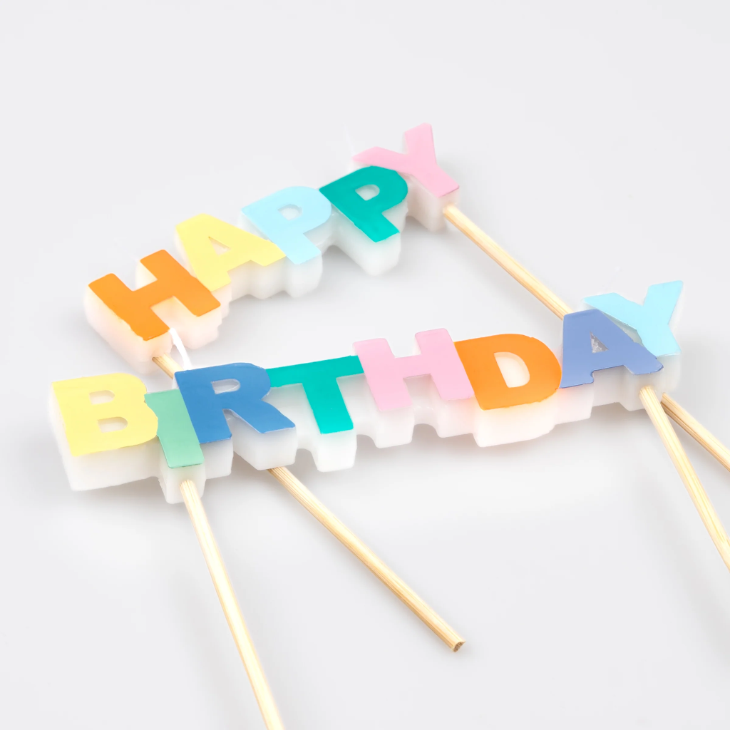 Meri Meri Happy Birthday Candle (x 2)