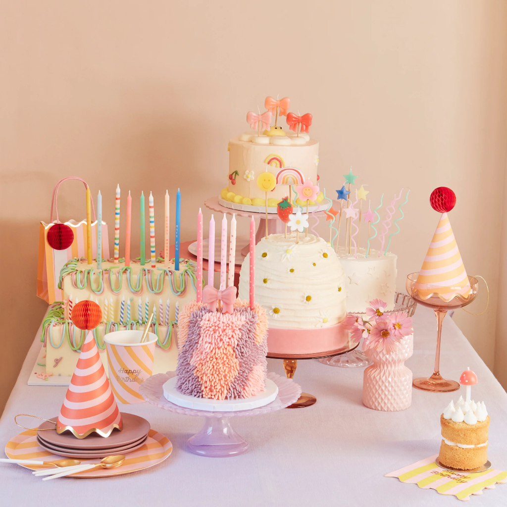Meri Meri Multi Stripe Candles (x 16)