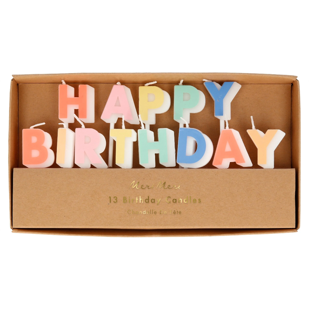 Meri Meri Happy Birthday Candle Set (x 13)