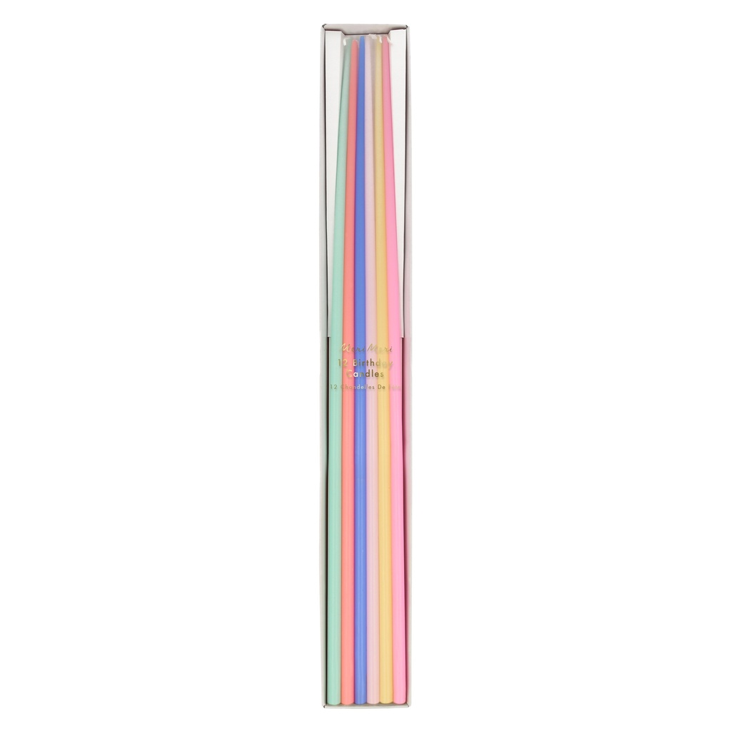 Meri Meri Mixed Tall Tapered Candles (x 12)