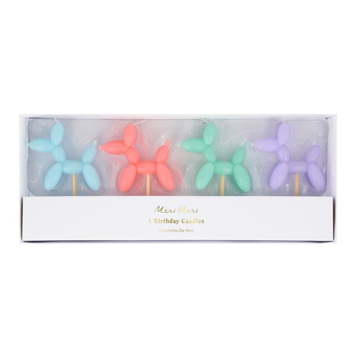 [285936] Meri Meri Balloon Dog Candles (x 4)