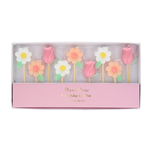 [289086] Meri Meri Flower Garden Candles (x 9)