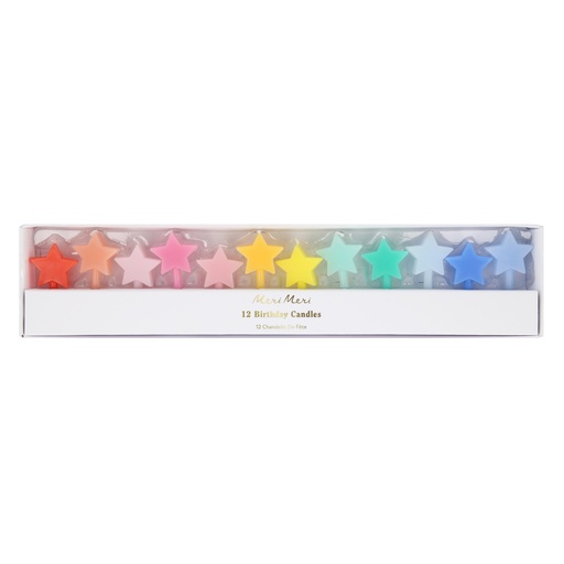[287025] Meri Meri Rainbow Star Candles (x 12)