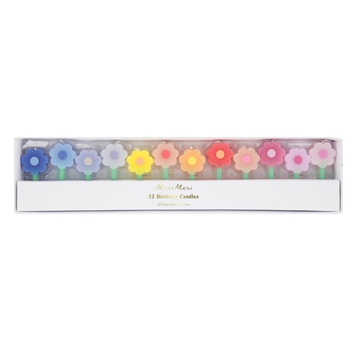 [288258] Meri Meri Rainbow Daisy Candles (x 12)