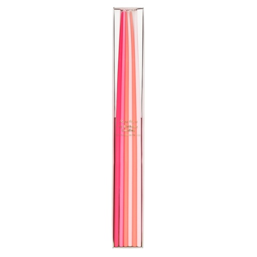 [222426] Meri Meri Pink Tall Tapered Candles (x 12)