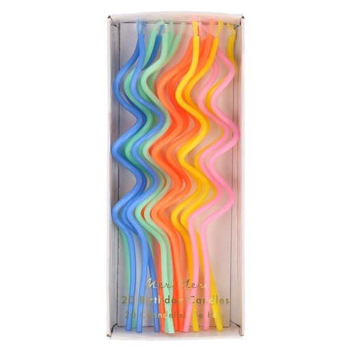[222480] Meri Meri Mixed Swirly Candles (x 20)