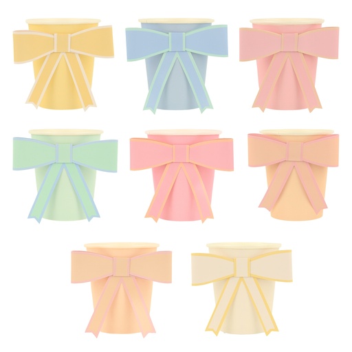 [273551] Meri Meri Pastel Bow Cups (x 8)