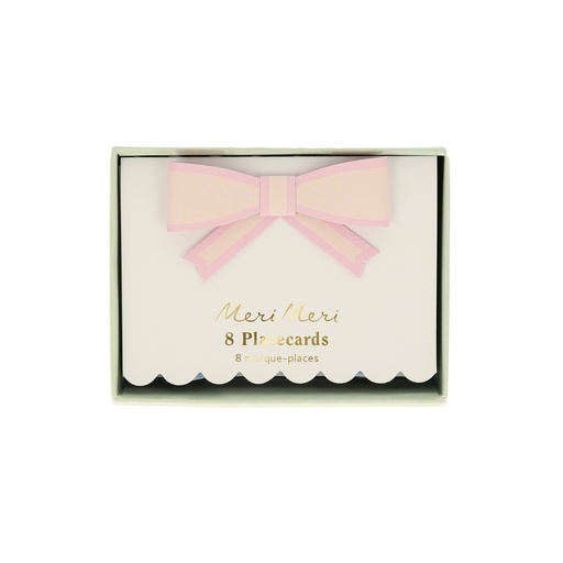 [273560] Meri Meri Pastel Bow Place Cards (x 8)